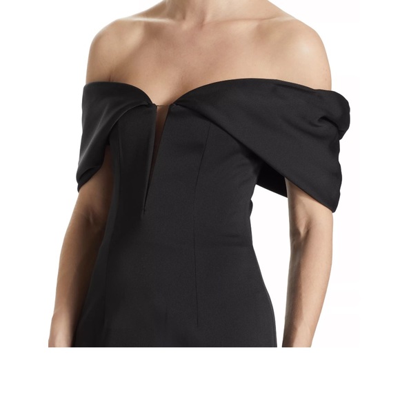 Ozgur Masur Off the Shoulder Gown Size 38 (6) Black - Picture 6 of 13